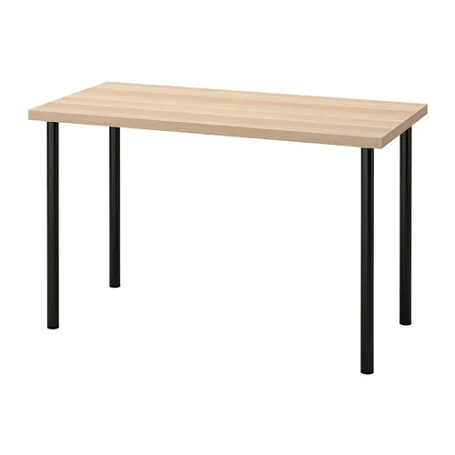 LAGKAPTEN/ADILS - 書桌/工作桌, 染白橡木紋/黑色, 120x60 公分 | IKEA 線上購物 - PE813470_S4