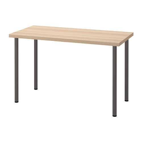 LAGKAPTEN/ADILS - 書桌/工作桌, 染白橡木紋/深灰色, 120x60 公分 | IKEA 線上購物 - PE813471_S4