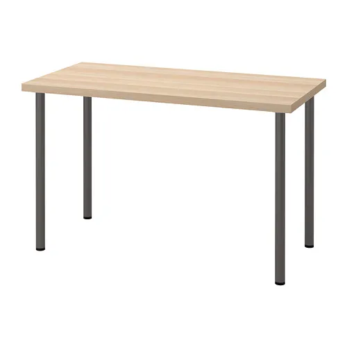 LAGKAPTEN/ADILS - 書桌/工作桌, 染白橡木紋/深灰色, 120x60 公分 | IKEA 線上購物 - PE813471_S4