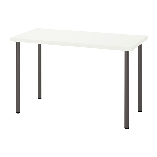 LAGKAPTEN/ADILS - desk, white/dark grey, 120x60 cm | IKEA Taiwan Online - PE813474_S4