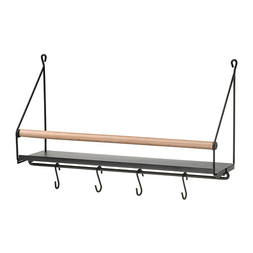 ÅKERBRUK - 牆壁收納架附掛鉤, 42x12x26 公分, 42x12x26 公分 | IKEA 線上購物 - PE895280_S4