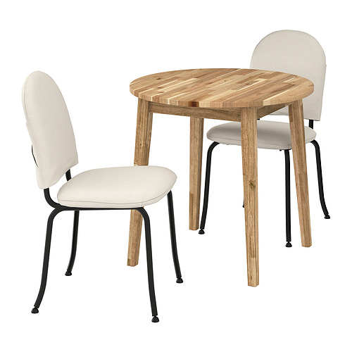 NACKANÄS/EBBALYCKE - 一桌二椅, 相思木/Idekulla 米色, 80 公分 | IKEA 線上購物 - PE931033_S4