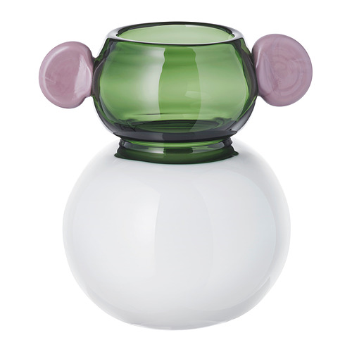 IKEA PS 2026 - vase, glass/white/green pink, 15 cm | IKEA Taiwan Online - PE999153_S4