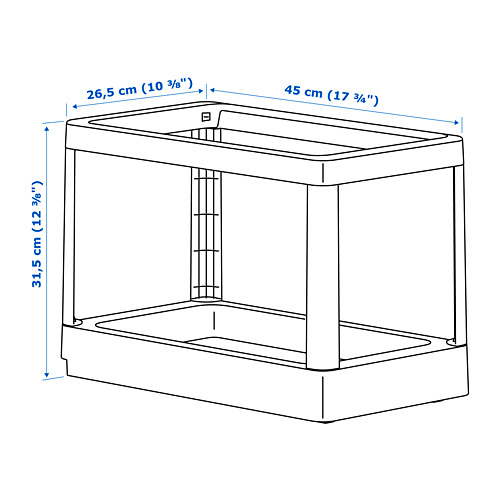 HÅLLBAR - 外拉式垃圾桶框, 淺灰色 | IKEA 線上購物 - PE758525_S4
