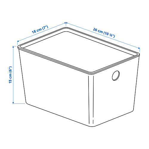 KUGGIS - box with lid, transparent black | IKEA Taiwan Online - PE813551_S4