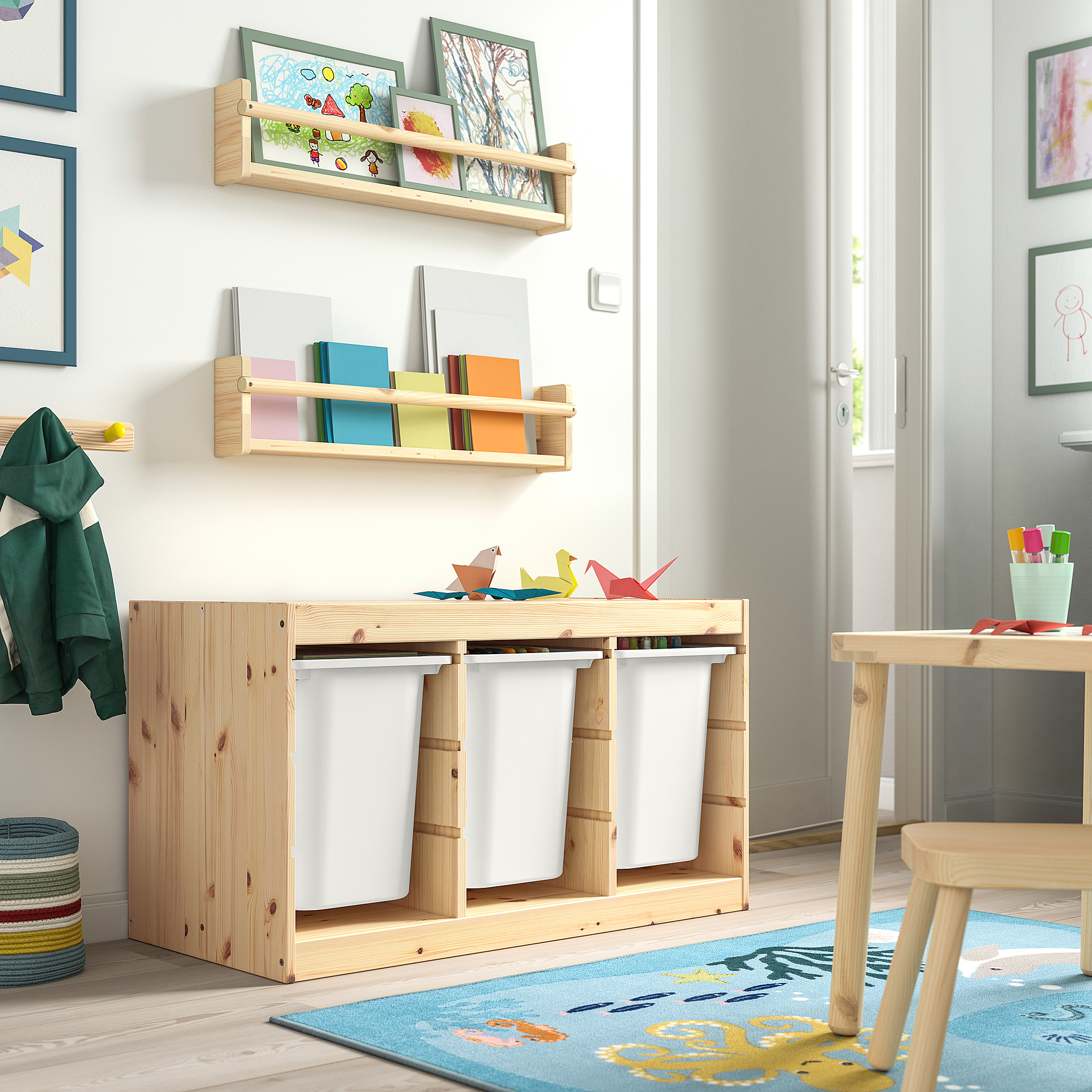 TROFAST storage combination with boxes