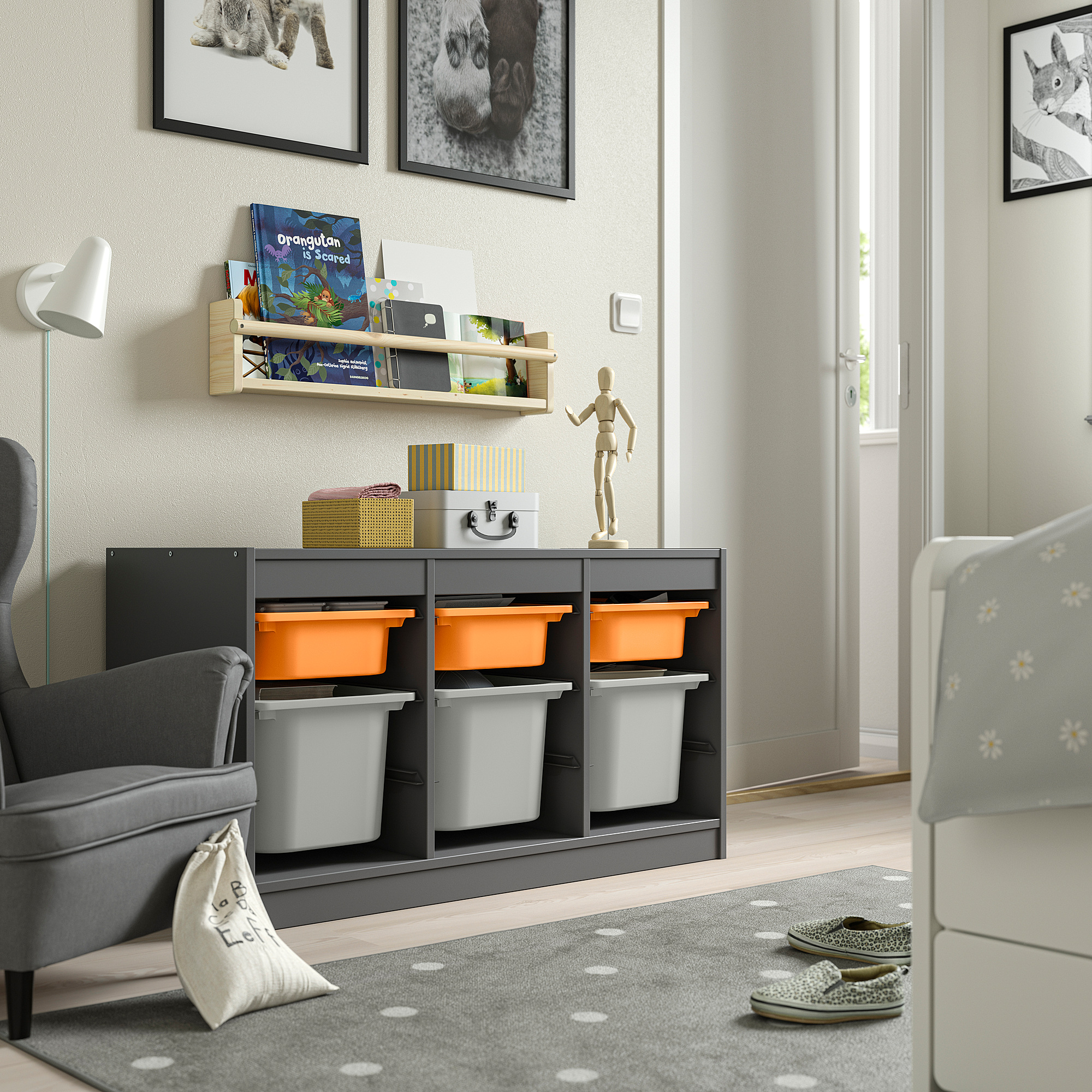 TROFAST storage combination with boxes