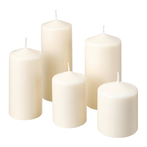 FENOMEN - unscented block candle, set of 5, natural | IKEA Taiwan Online - PE668898_S4