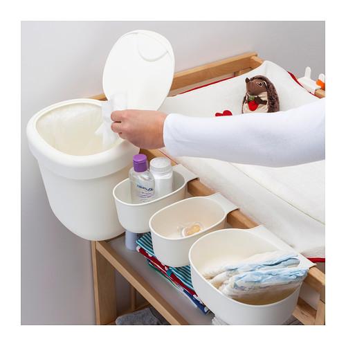 ÖNSKLIG - 尿布更換桌儲物籃 4件組, 白色 | IKEA 線上購物 - PE387112_S4