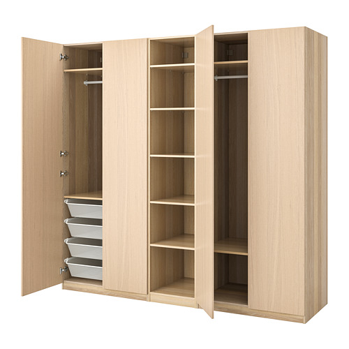 PAX/FORSAND - 衣櫃/衣櫥, 染白橡木紋/染白橡木紋, 250x60x236 公分 | IKEA 線上購物 - PE718980_S4