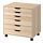ALEX - drawer unit on castors, white stained/oak effect | IKEA Taiwan Online - PE813761_S1