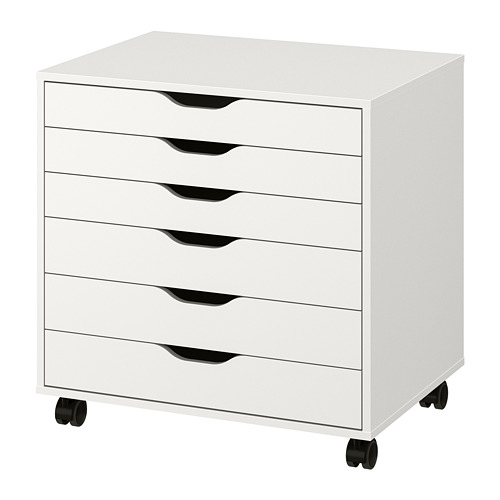ALEX - drawer unit on castors, white, 67x66 cm | IKEA Taiwan Online - PE813769_S4