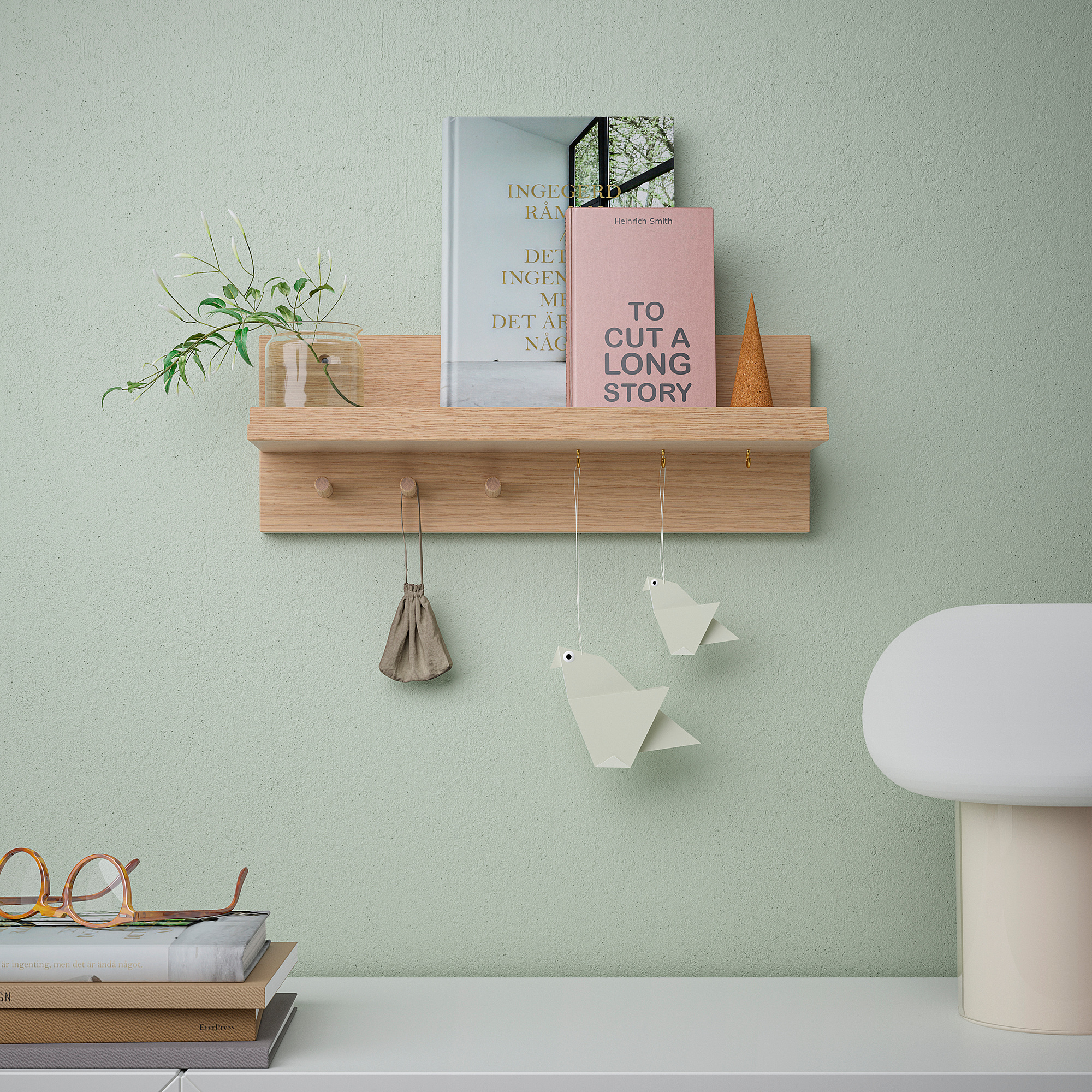 HÄSTVISKARE wall organiser w hooks