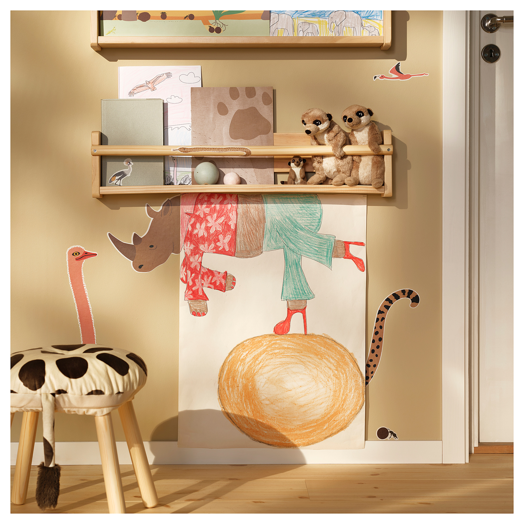 SANDLÖPARE decoration stickers, set of 3