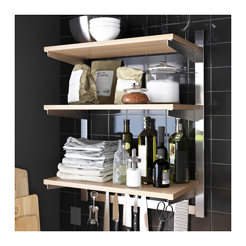 KUNGSFORS susp rail w shelf/mgnt knife rack