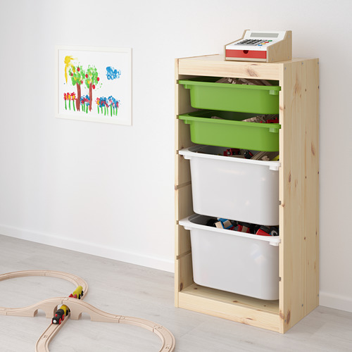 TROFAST - storage combination with boxes, light white stained pine/pink | IKEA Taiwan Online - PE653545_S4