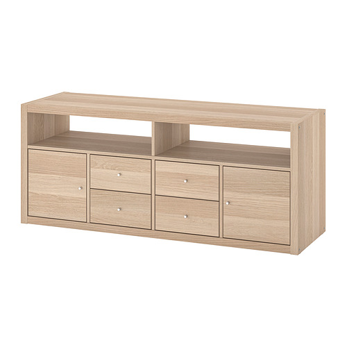 KALLAX - 電視收納組合, 染白橡木紋, 147x39x60 公分 | IKEA 線上購物 - PE931115_S4