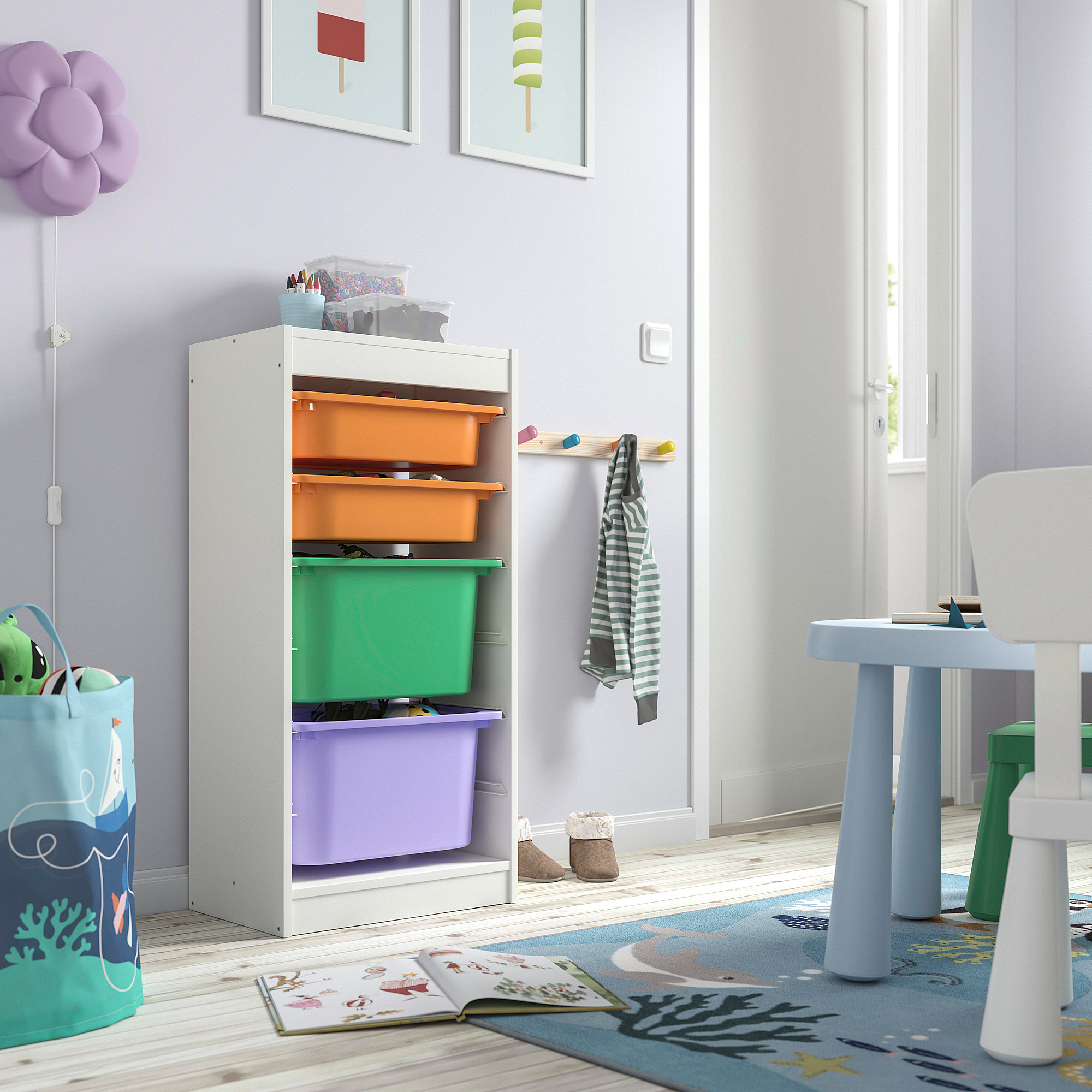 TROFAST storage combination with boxes