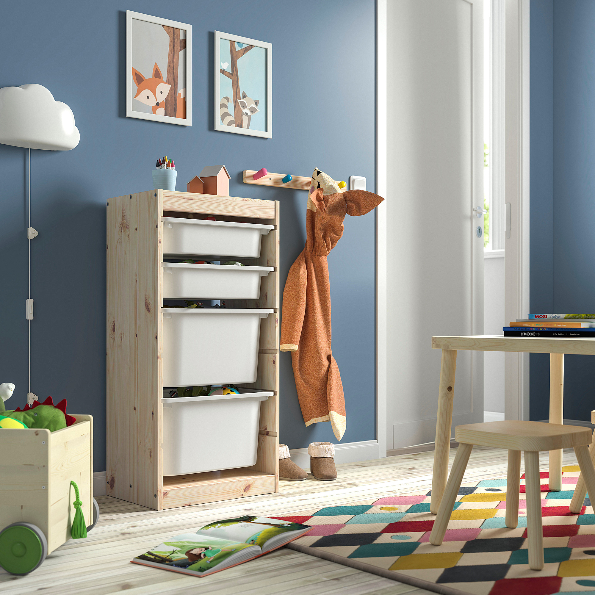TROFAST storage combination with boxes