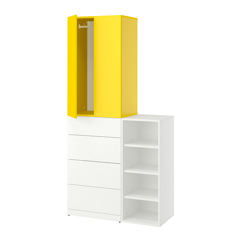 LASTARE - storage combination, white/yellow, 100x42x200 cm | IKEA Taiwan Online - PE999332_S4