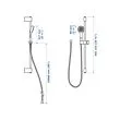 BROGRUND riser rail with handshower kit