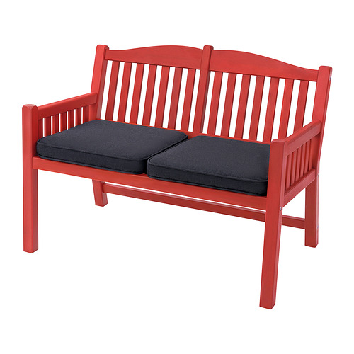 PÄRONHOLMEN bench with backrest, outdoor