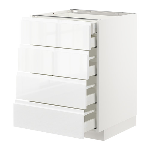METOD - base cb 4 frnts/2 low/3 md drwrs, white Maximera/Voxtorp high-gloss/white | IKEA Taiwan Online - PE669137_S4