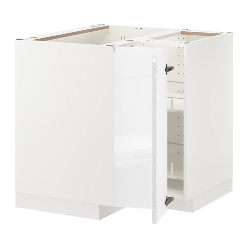 METOD - 轉角底櫃附旋轉盤, 白色/Voxtorp 高亮面 白色, 88x88x80 公分 | IKEA 線上購物 - PE669173_S4