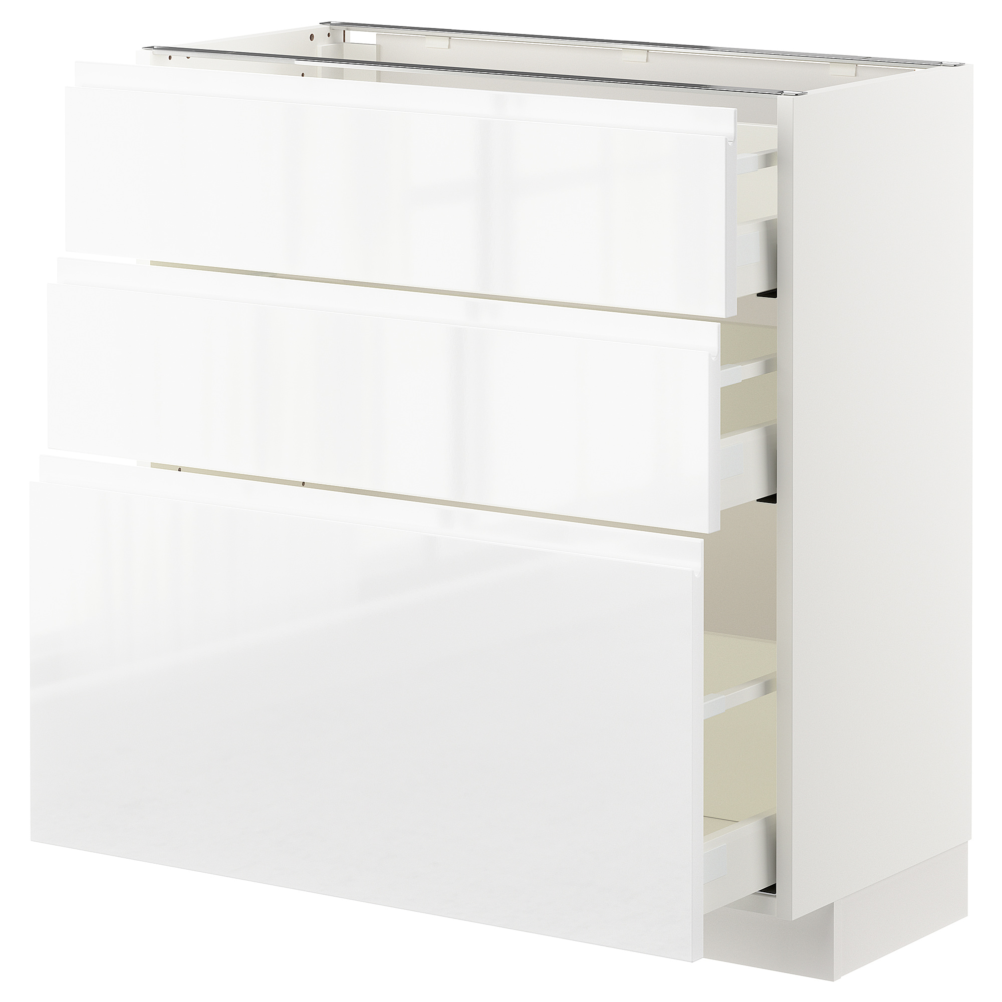 METOD base cabinet with 3 drawers