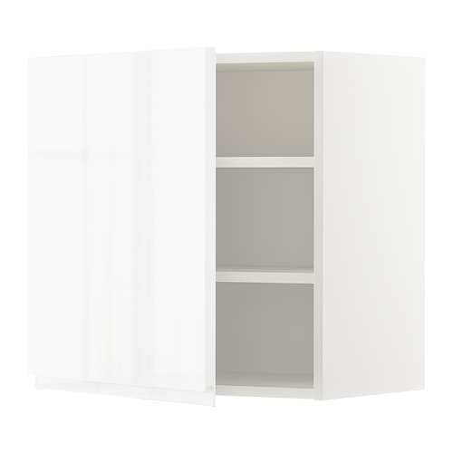 METOD - wall cabinet with shelves, white/Voxtorp high-gloss/white | IKEA Taiwan Online - PE669241_S4