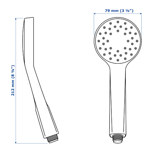 LILLREVET single-spray handshower