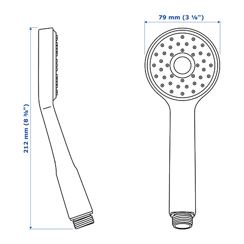 VALLAMOSSE - 單段式手持蓮蓬頭, 鍍鉻 | IKEA 線上購物 - PE719191_S4