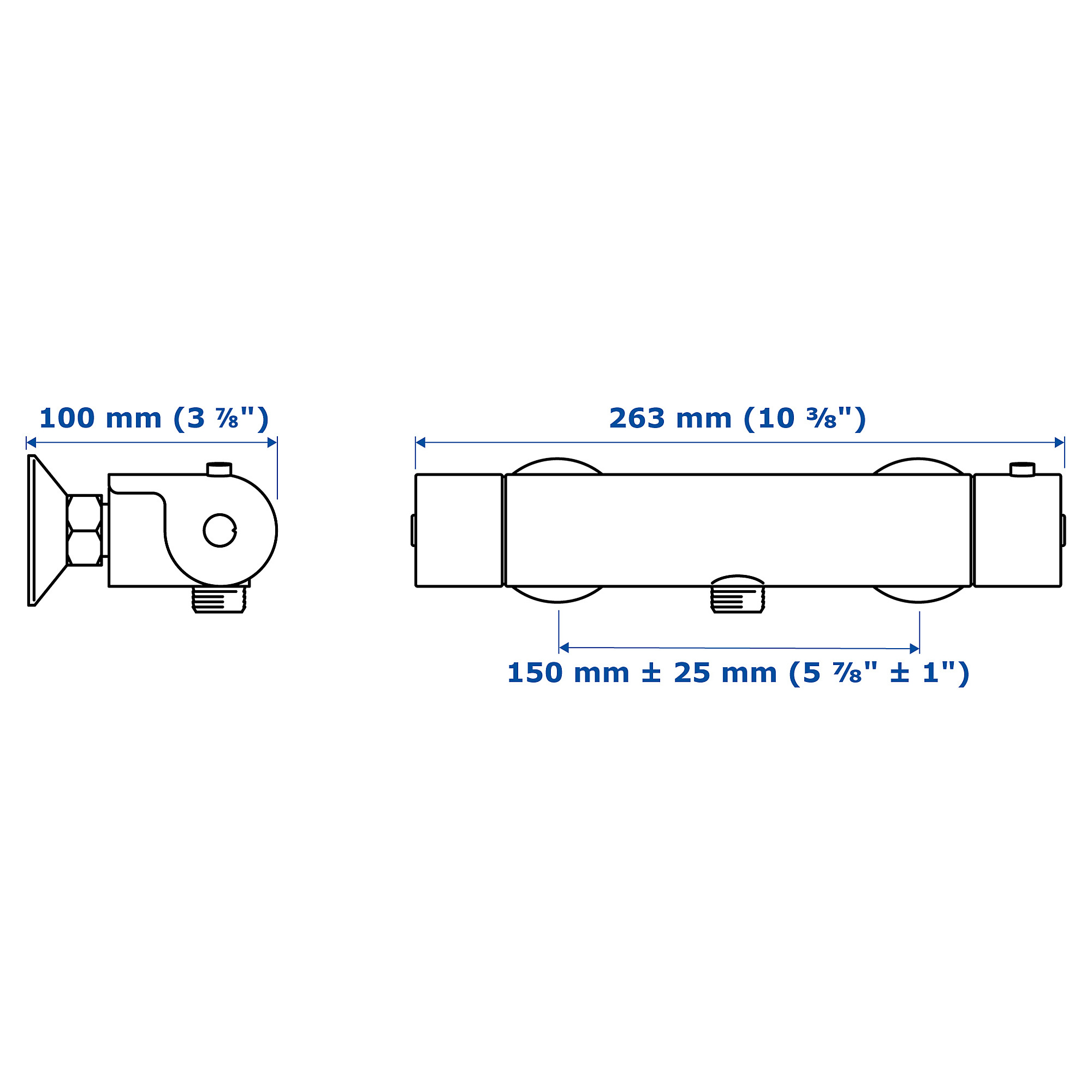 VALLAMOSSE thermostatic shower mixer