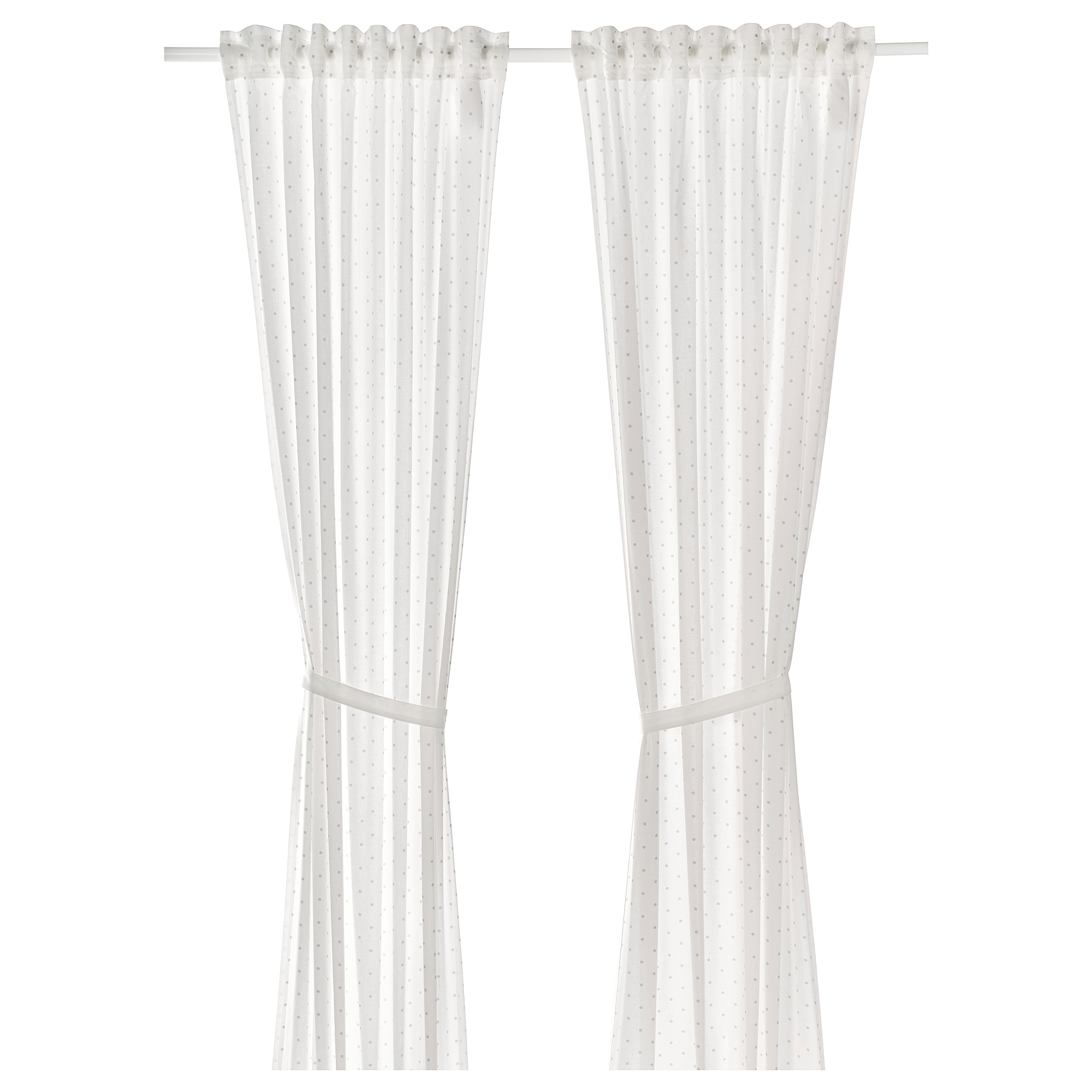 LEN curtains with tie-backs, 1 pair