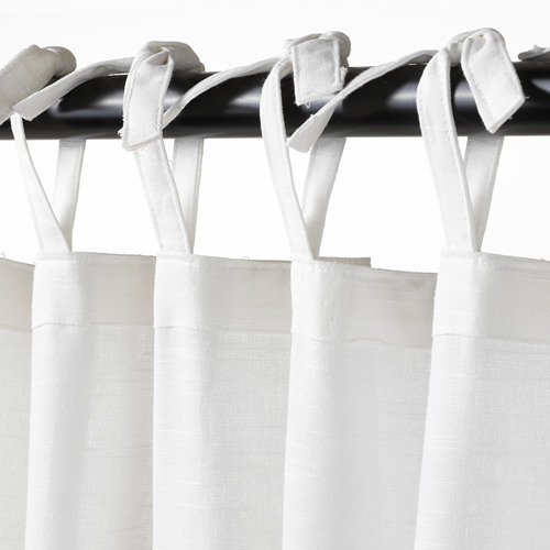 SÅNGLÄRKA - curtains with tie-backs, 1 pair, butterfly/white blue | IKEA Taiwan Online - PE710488_S4