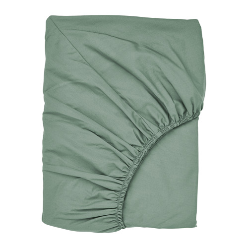 ULLVIDE - 雙人加大床包, 灰色/綠色 | IKEA 線上購物 - PE814221_S4