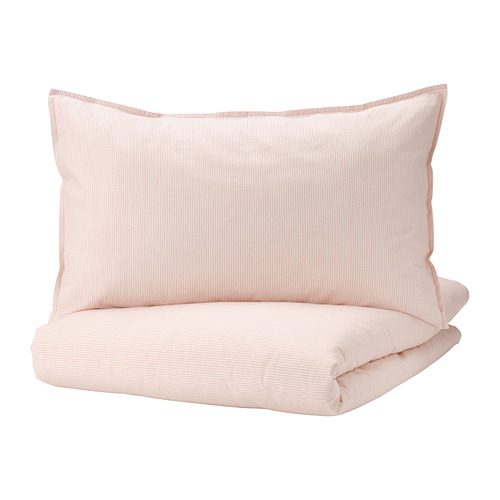 BERGPALM - 單人被套組, 淺粉紅色/條紋 | IKEA 線上購物 - PE814061_S4