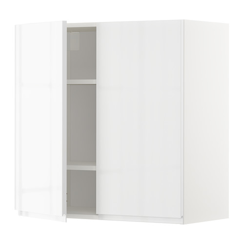 METOD wall cabinet with shelves/2 doors