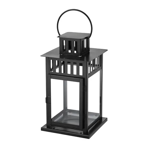 BORRBY - 柱狀蠟燭燭台, 室內/戶外用 黑色, 28 公分 | IKEA 線上購物 - PE719246_S4