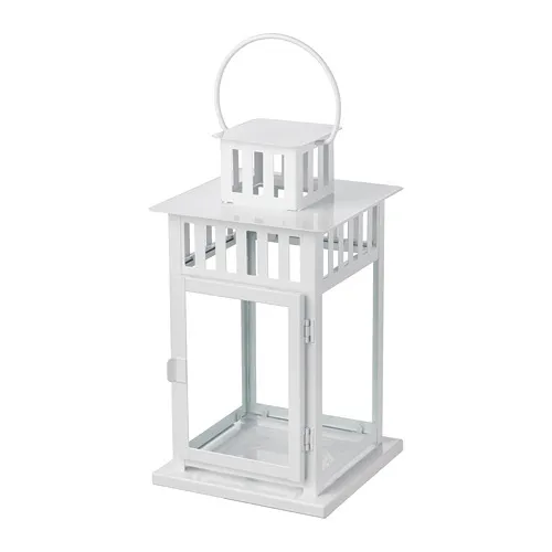 BORRBY - 柱狀蠟燭燭台, 室內/戶外用 白色, 28 公分 | IKEA 線上購物 - PE719245_S4