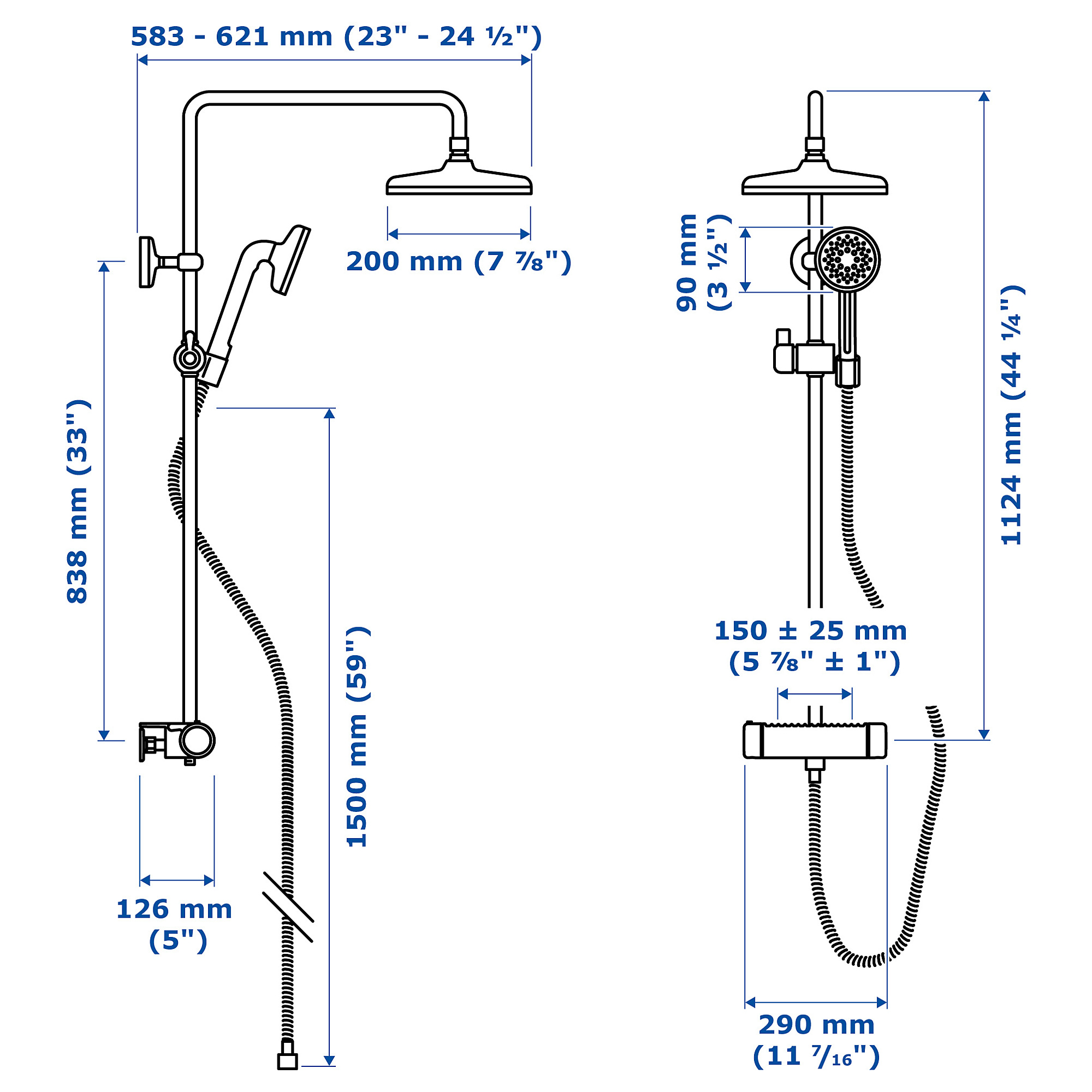 VOXNAN shower set with thermostatic mixer