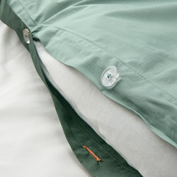 STRANDTALL - duvet cover and 2 pillowcases, grey/dark grey | IKEA Taiwan Online - PE814105_S3