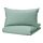 STRANDTALL - duvet cover and pillowcase, grey-green/dark green | IKEA Taiwan Online - PE814099_S1