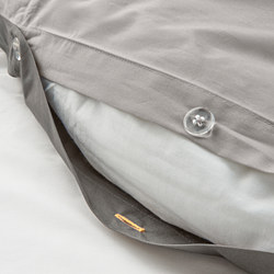 STRANDTALL - duvet cover and 2 pillowcases, grey-green/dark green | IKEA Taiwan Online - PE814099_S3