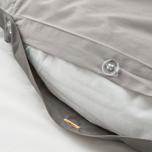 STRANDTALL - duvet cover and pillowcase, grey/dark grey | IKEA Taiwan Online - PE814103_S4