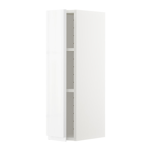 METOD - wall cabinet with shelves, white/Voxtorp high-gloss/white | IKEA Taiwan Online - PE669315_S4