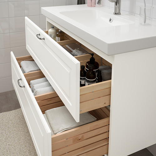 GODMORGON/ODENSVIK - wash-stand with 2 drawers, Kasjön white/Hamnskär tap | IKEA Taiwan Online - PE758984_S4