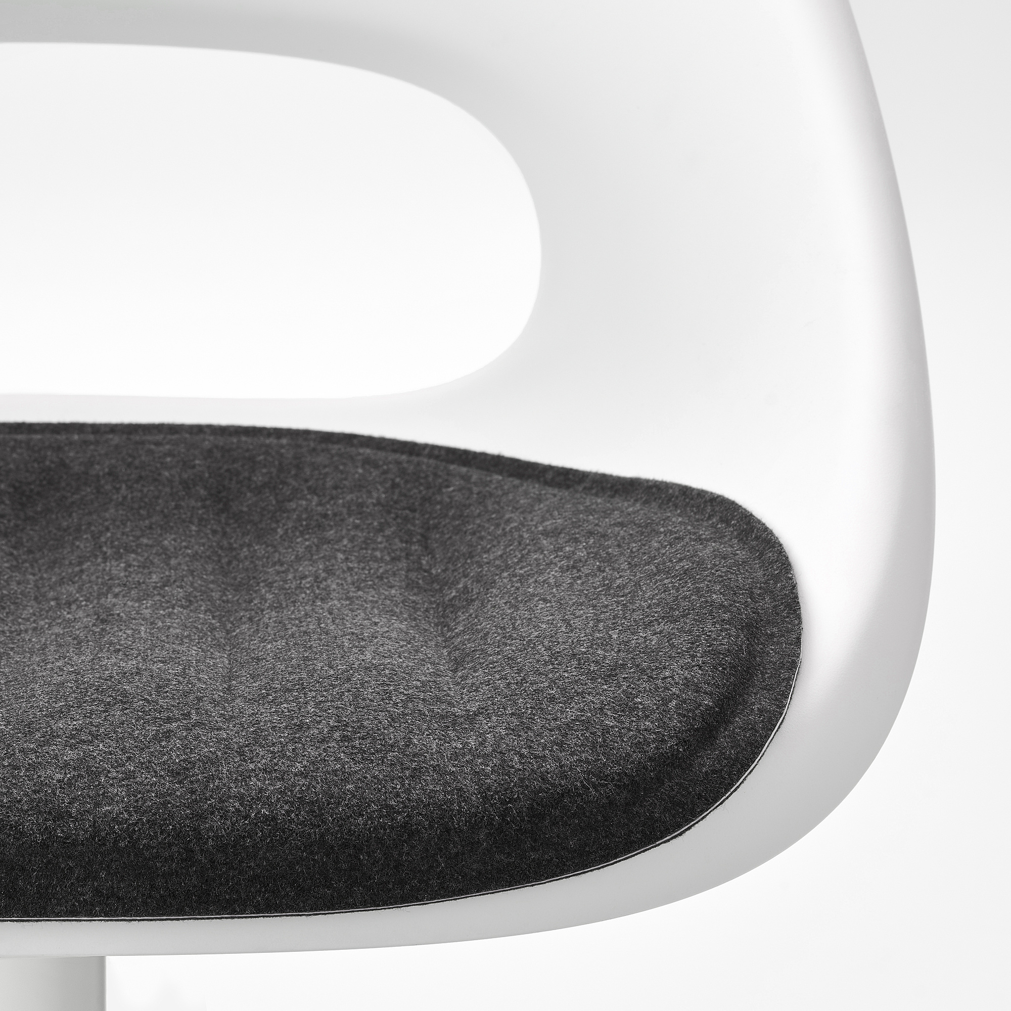 LOBERGET/MALSKÄR swivel chair + pad