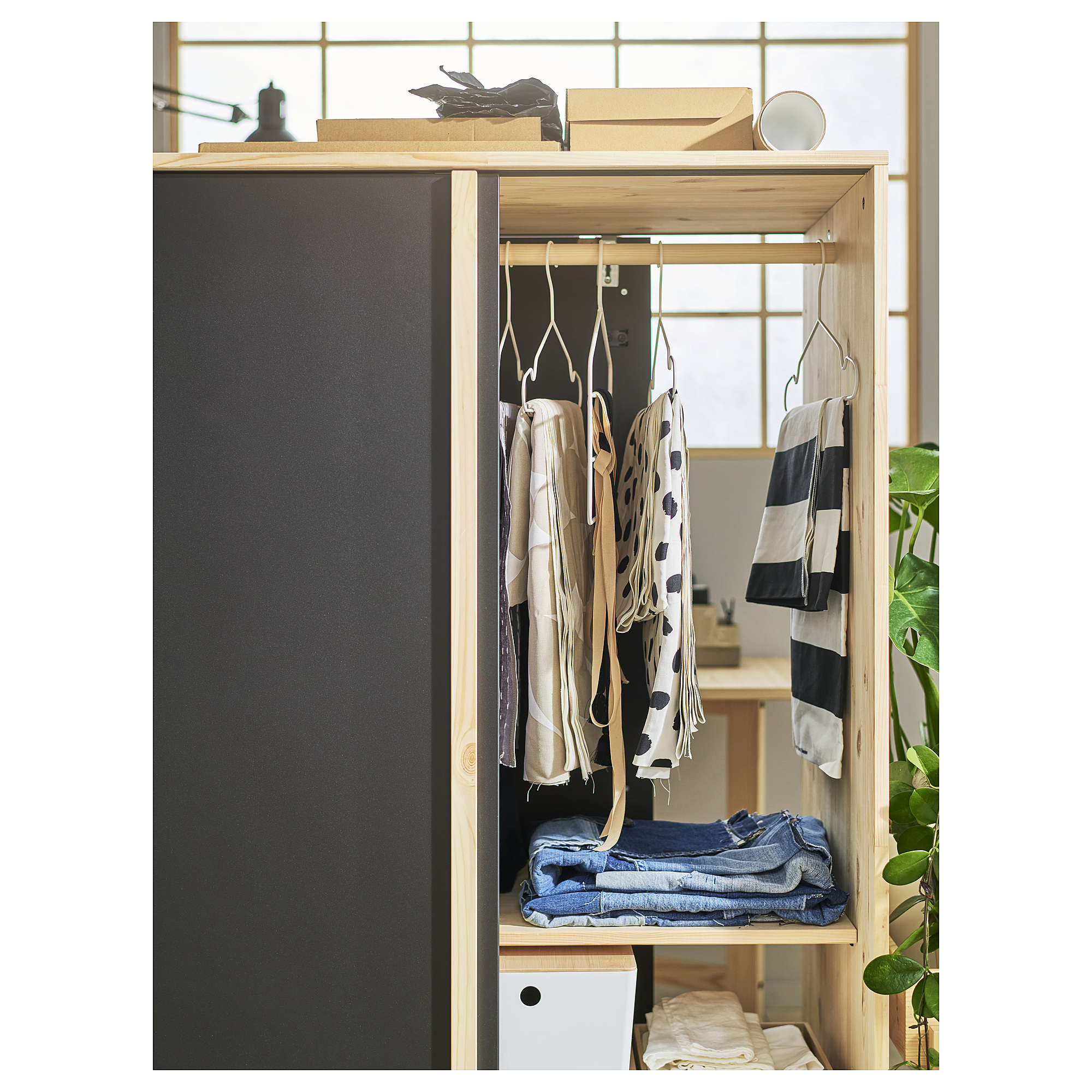 GLAMBERGET wardrobe with 3 sliding doors