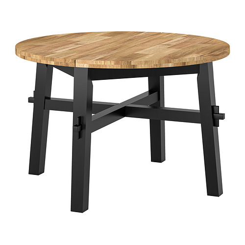 SKOGSTA - dining table, acacia/black, 120 cm | IKEA Taiwan Online - PE999582_S4